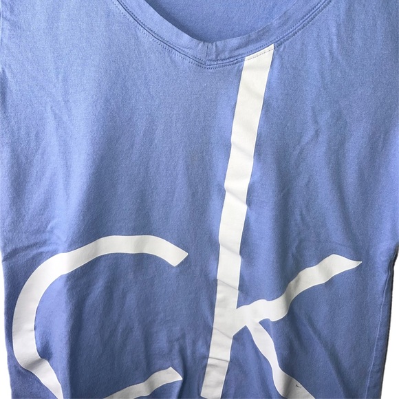 calvin klein blue sleepwear top C7 - Picture 2 of 3